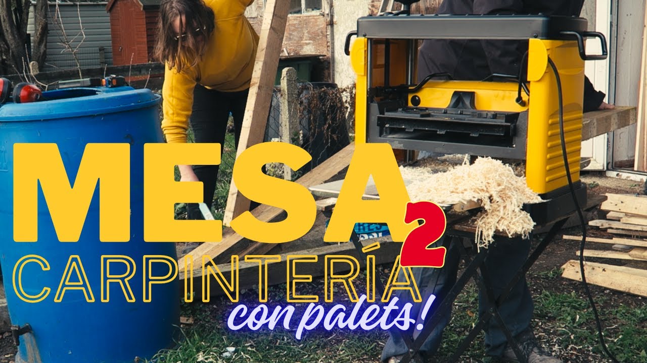 Diseño y procesado de madera de palets para una mesa de carpintería