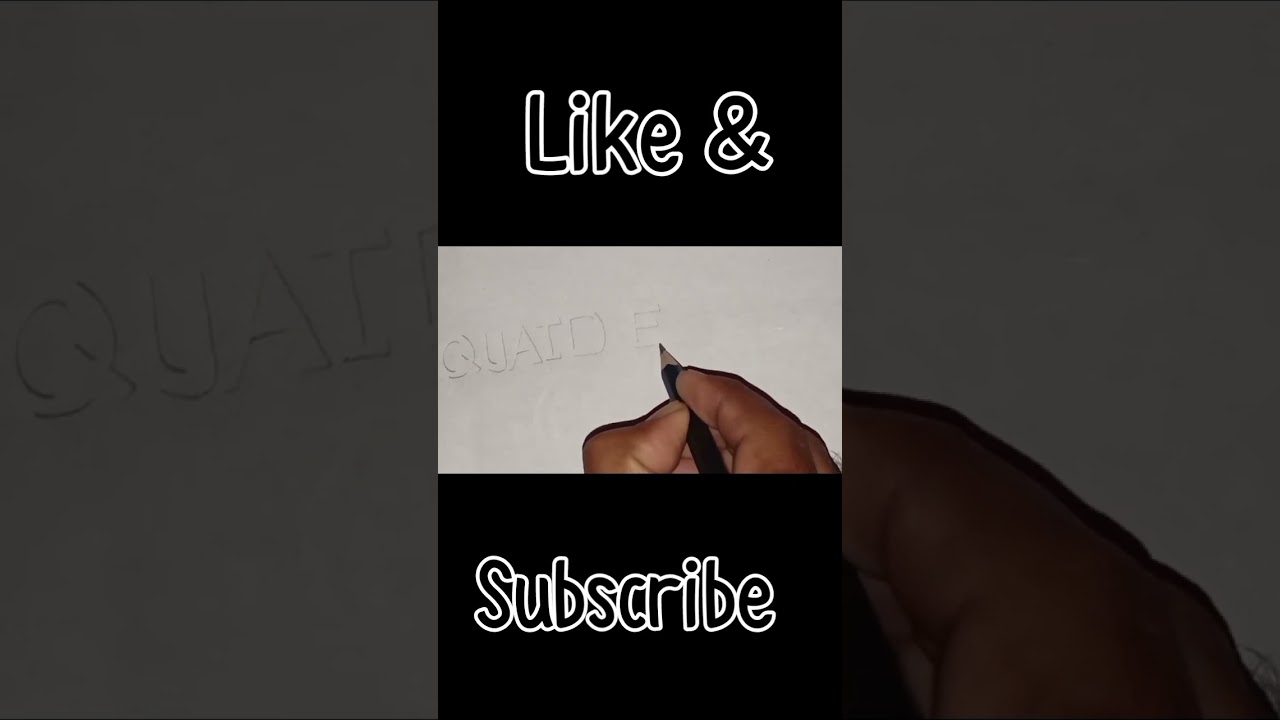 very easy drawing for Quaid e azam day - Quaid e azam day drawing #shorts #shortsvideo #viral #trend