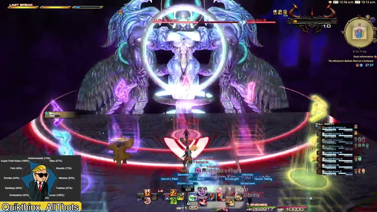 Crystal Raid Gym Clears Nekron (Extreme #5) - Day Zero - TANK POV