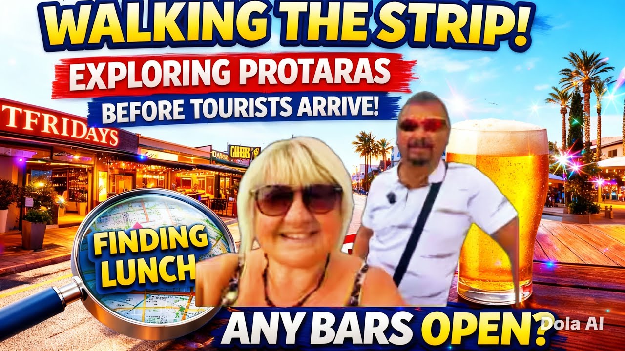 В Protaras пусто&hellip; Мы пытались найти место, где можно пообедать 😳