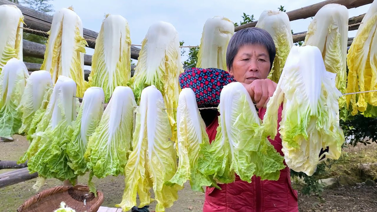 吃不完的大白菜，阿嬷挖来做腌白菜，香辣爽脆开胃又解腻！丨Pickled cabbage【闽湖阿嬤Fujian Grandma】