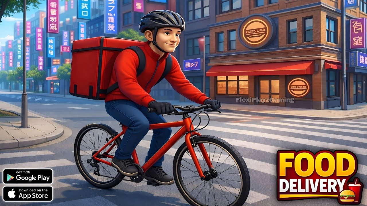 Bicycle Food Delivery Game 3D (Early Access) New Mobile Gameplay 