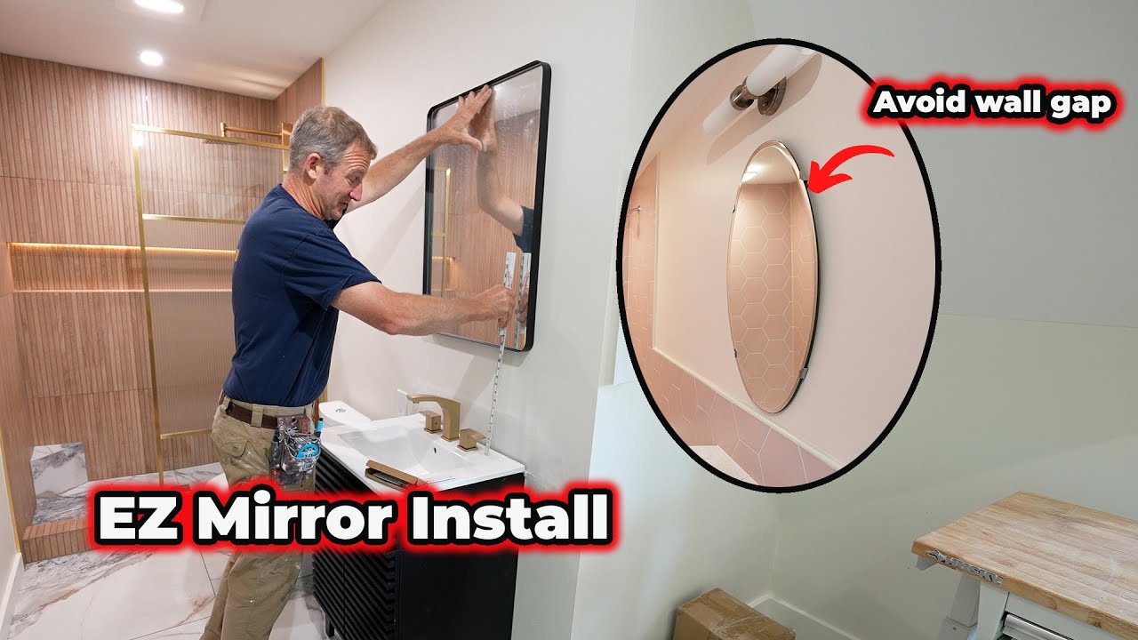 EZ Bathroom Mirror Hanging