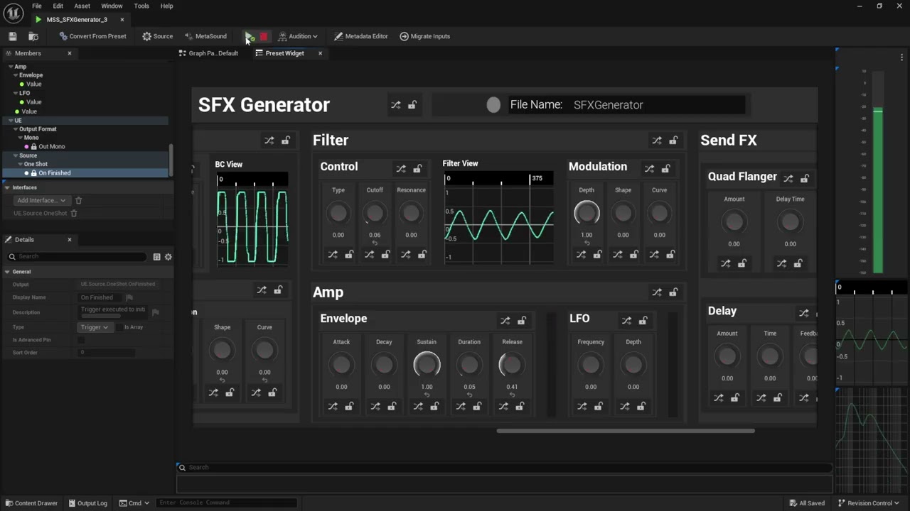 SFXGenerator Preset Widget Demonstration (No Talking)