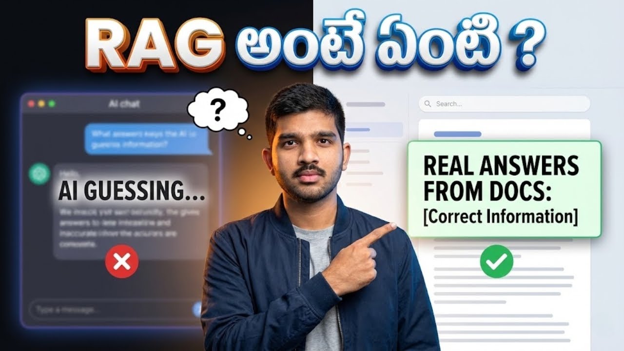 RAG Explained Simply (Embeddings + Vector Database) | In Telugu