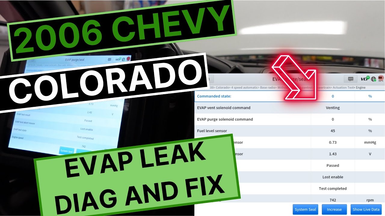 Диагностика и устранение утечек EVAP P0455 и P0449 для Chevrolet Colorado 2006 года выпуска — про...