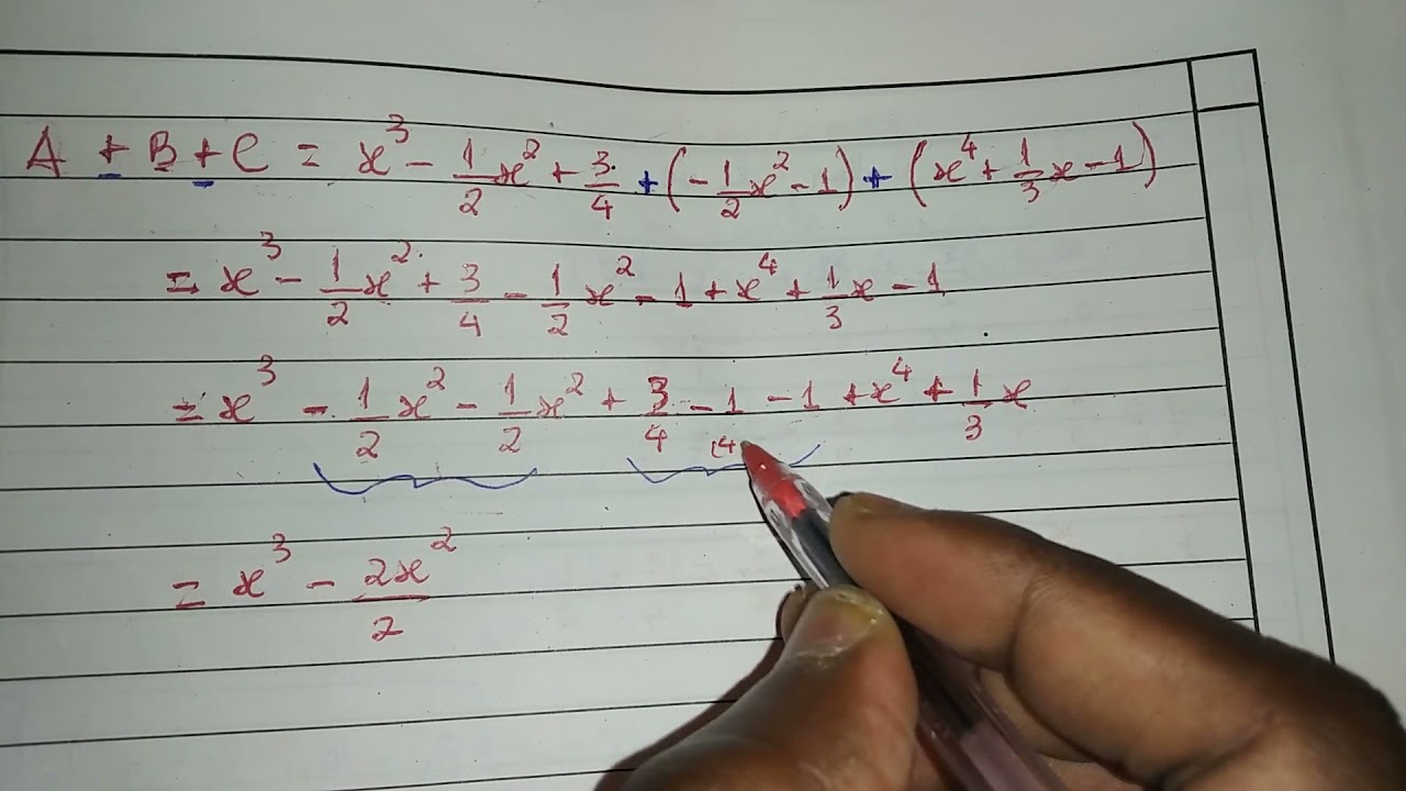 adiçao e subtraçao de polinomios