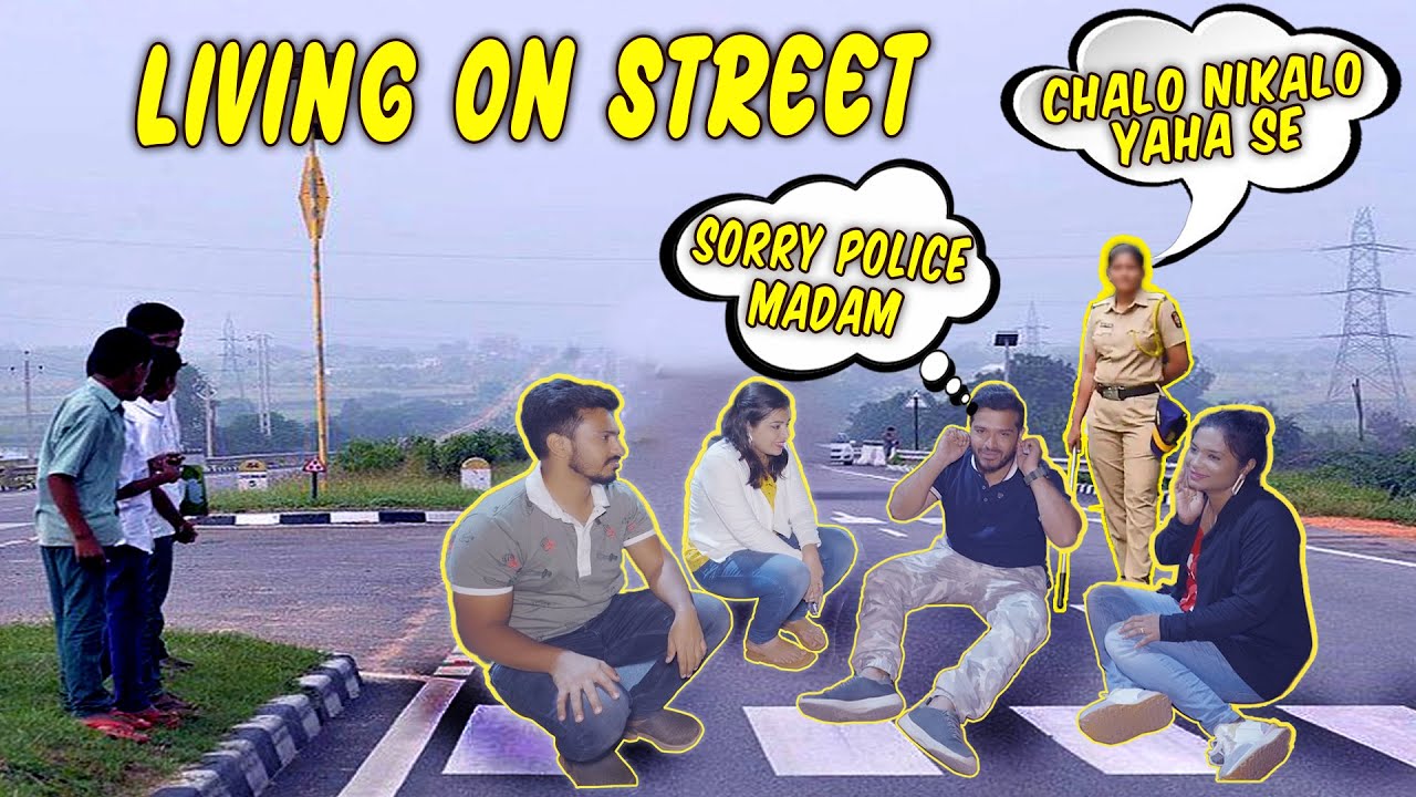Extreme Living On Street For 24 Hours | Police Ne Mara @hungrybirds4803 Ko