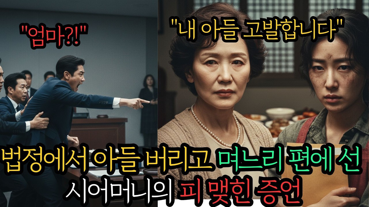 법정에서 아들 버리고 며느리 편에 선 시어머니의 피 맺힌 증언#시니어사연#시어머니며느리#명절사이다