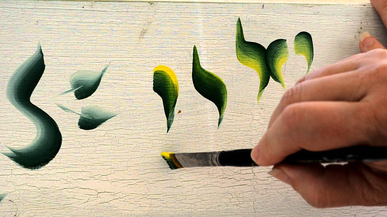 Basic strokes in decorative painting