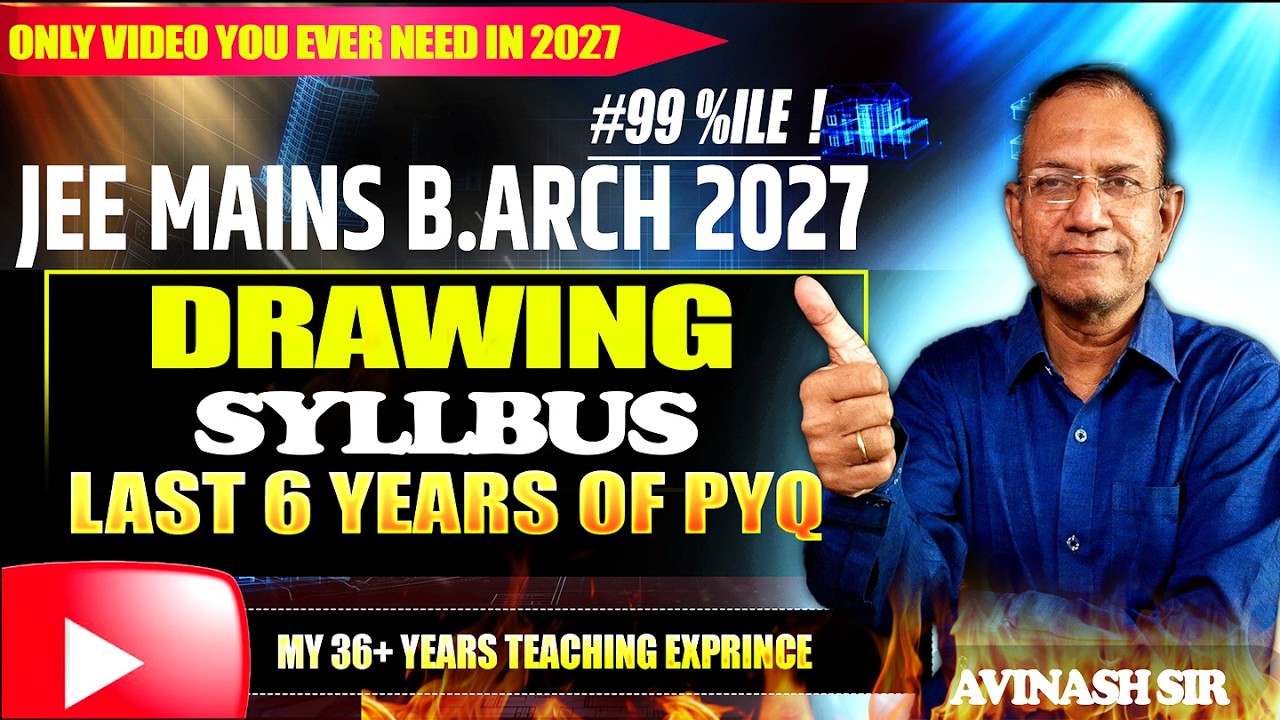 Drawing Syllabus + PYQ 2021&ndash;2026 🎨 | JEE B.Arch 2027 | Moghes Institute