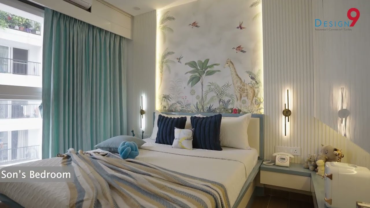 4 BHK Interiors at K-Town, Kiwale( PCMC) by Design9 Interiors.