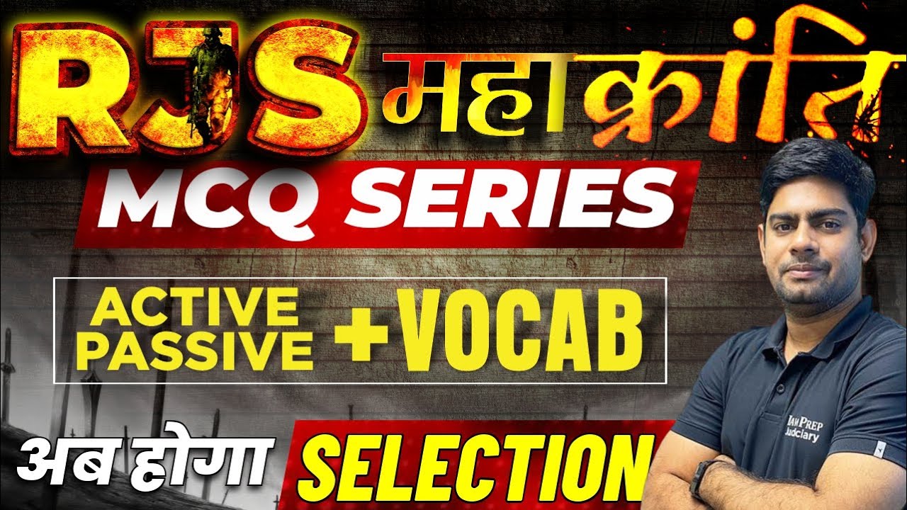 RJS 2024 Mahakranti Series : MCQs from Active-Passive & Vocabulary