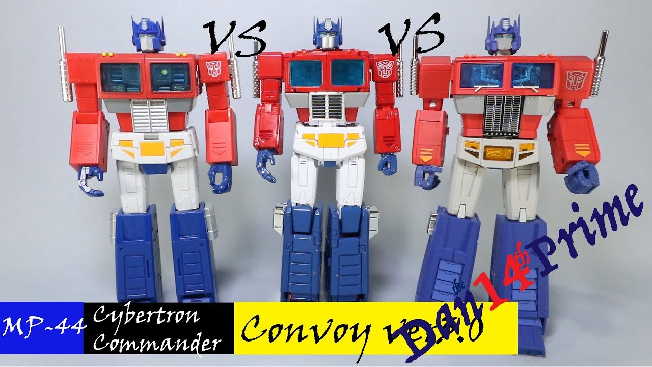Comparison MP-44 vs TE-01 vs MS-01 Transformers Masterpiece Convoy Optimus Prime