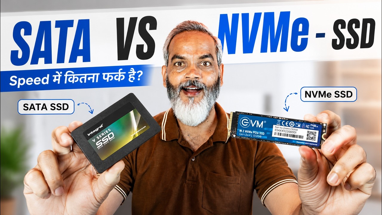 SATA vs NVMe - SSD 🔥 Speed Me Kitna Fark Hai?