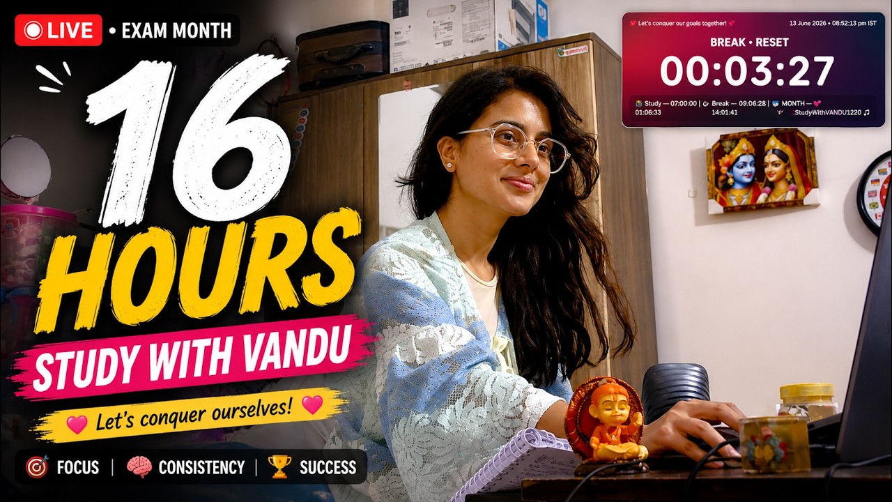 ❤️ 20 Hour Study With Me Live 🤍 UPSC  2027 | Day 199/520 | Pomodoro 60/10 | Accountability | part -2