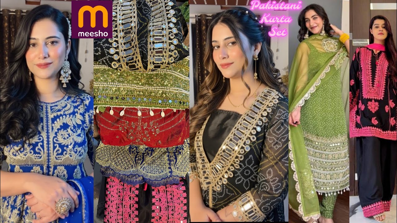 Meesho 10+viral Pakistani suit khoobsurat collection bahot affordable price me 😍🔥