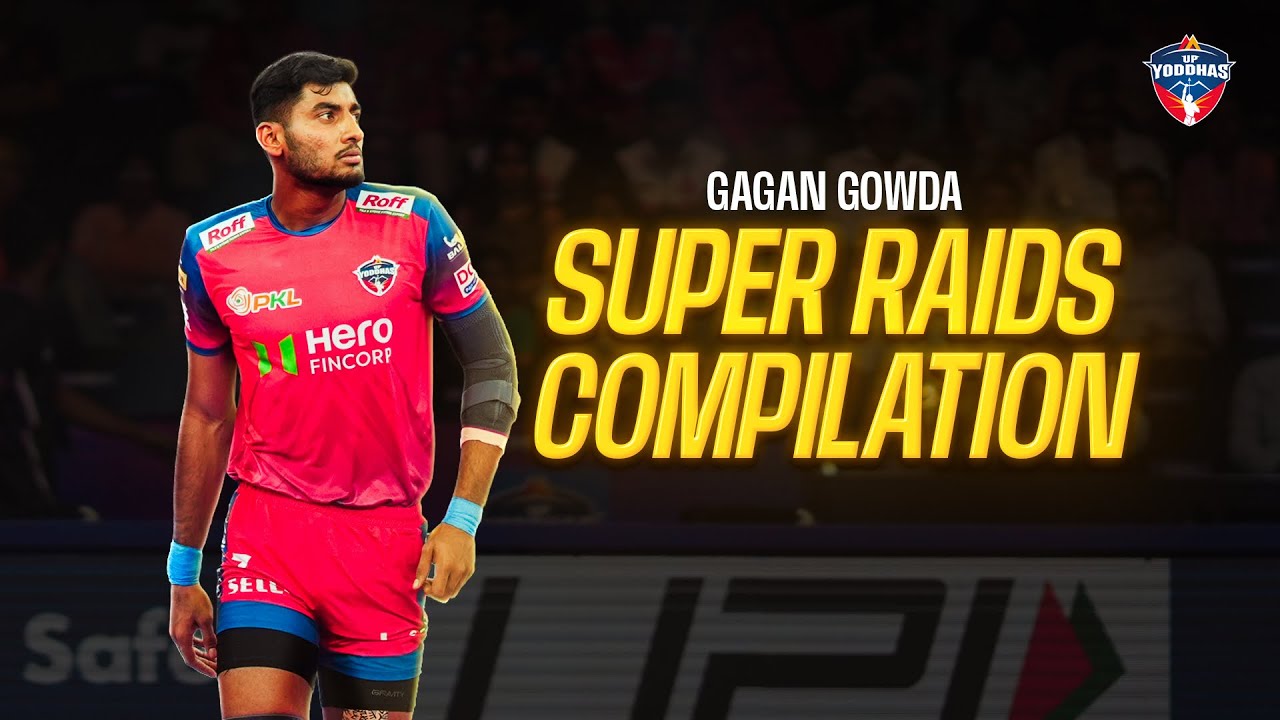 🌪️ Gagan Gowda Best Raids of PKL 12 🔥 Ultimate Super Raid Compilation | UP Yoddhas Highlights