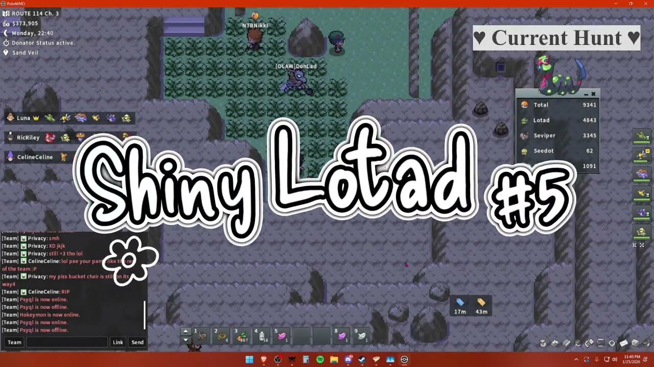 Pokemmo Shiny Reaction Luna's Lotad #5
