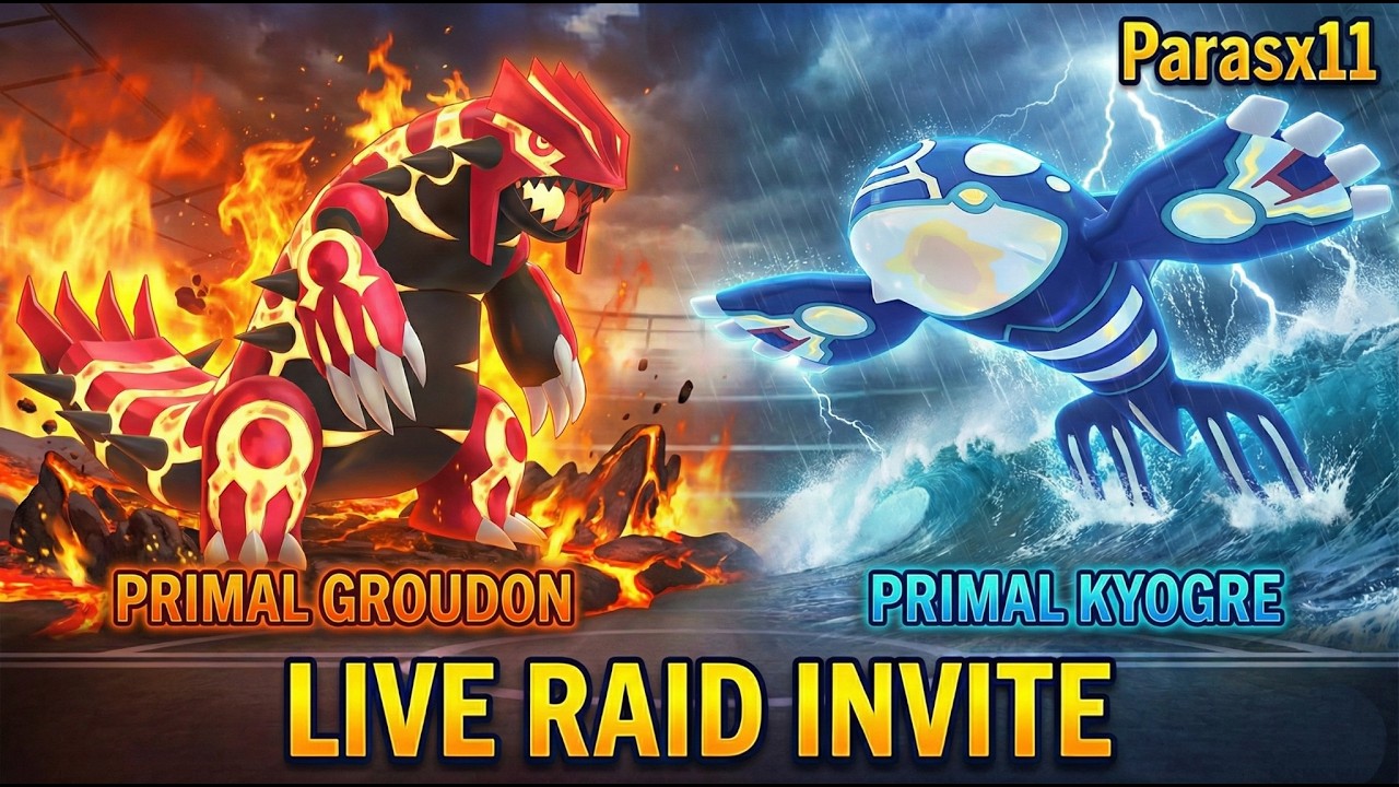 ​🔴 POKEMON GO LIVE: Primal Kyogre & Groudon Raids Invites! | Pok&eacute;mon GO | Parasx11