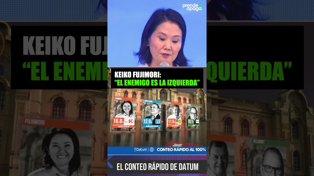 Keiko Fujimori tras conocer el conteo r&aacute;pido al 100% (DATUM): 