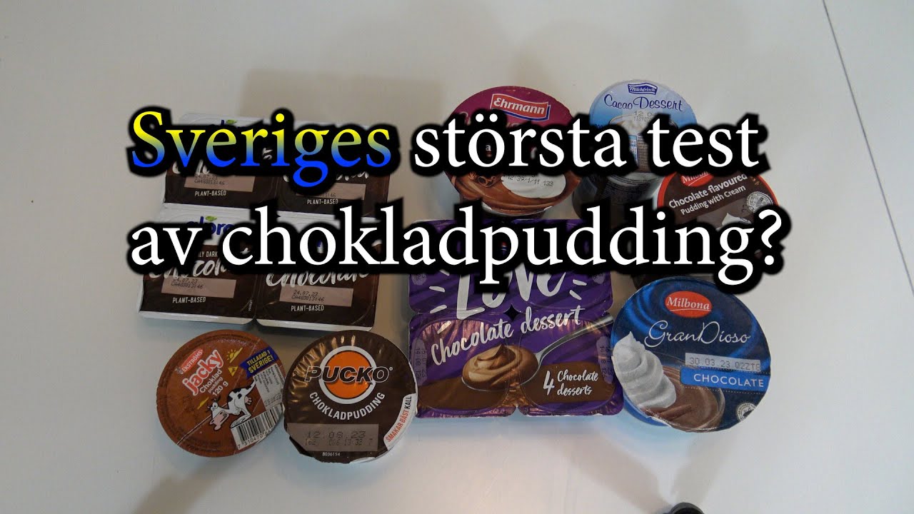 Testar chokladpudding med Rasmus