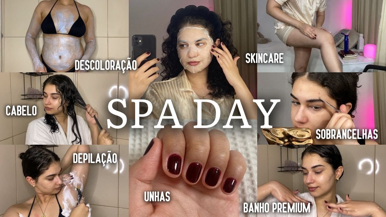 SPA DAY COMPLETO 🧖🏻‍♀️🤍 dia de autocuidado necessário | unhas, rosto, cabelo & corpo