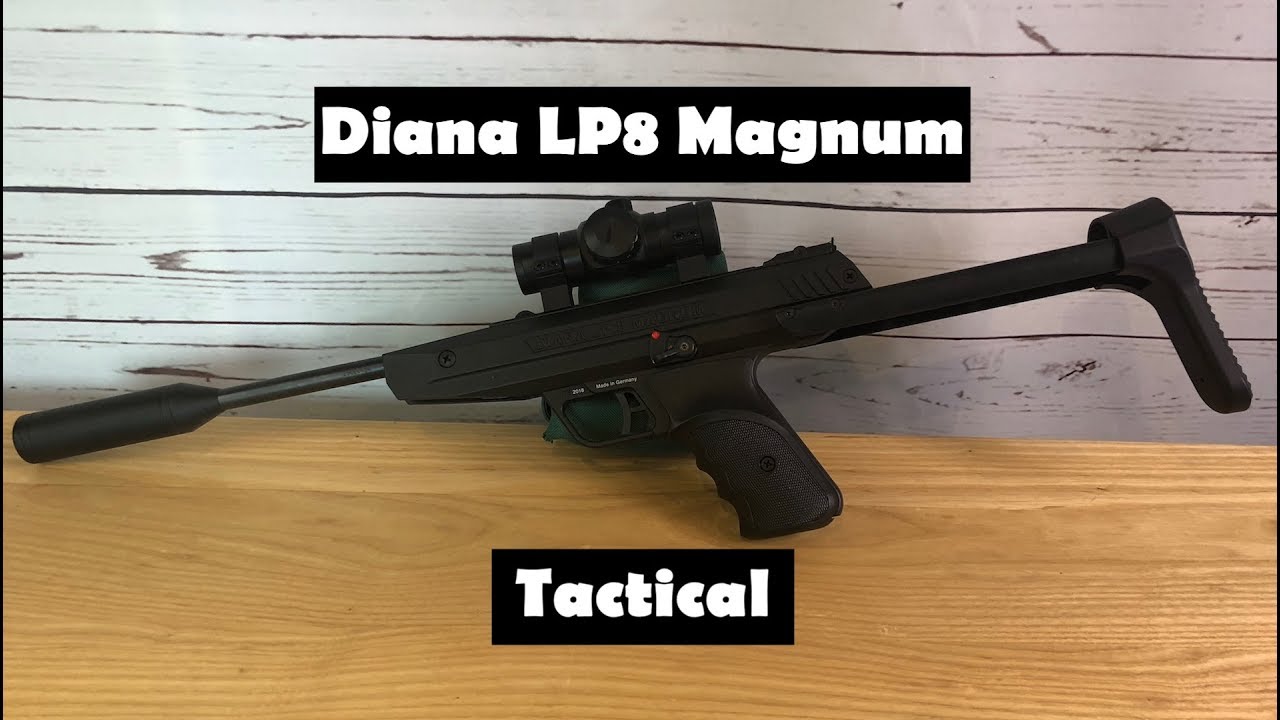 #Luftpistole Diana #LP8 Magnum Tactical  - Review, Chronytest und Schusstest