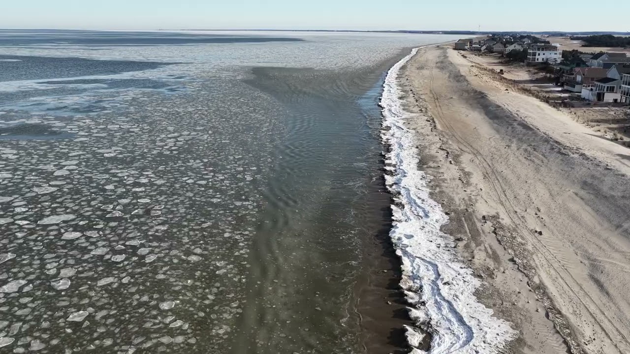 An icy Broadkill Beach