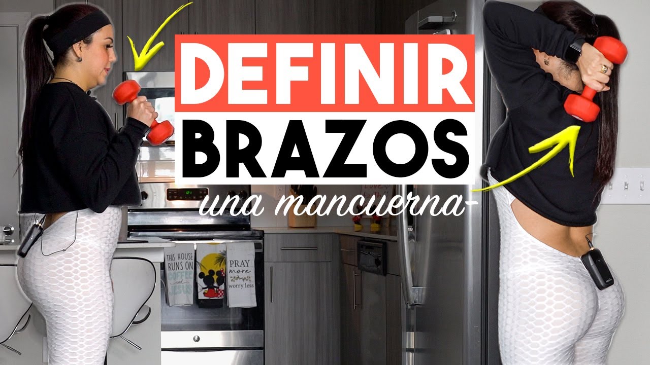 BRAZOS DEFINIDOS CON MANCUERNAS | EJERCICIOS PARA TONIFICAR TUS BRAZOS EN CASA (SOLA UNA MANCUERNA)