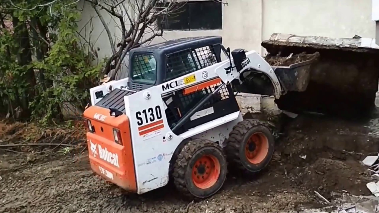 Terasz bontása - Bobcat-tel