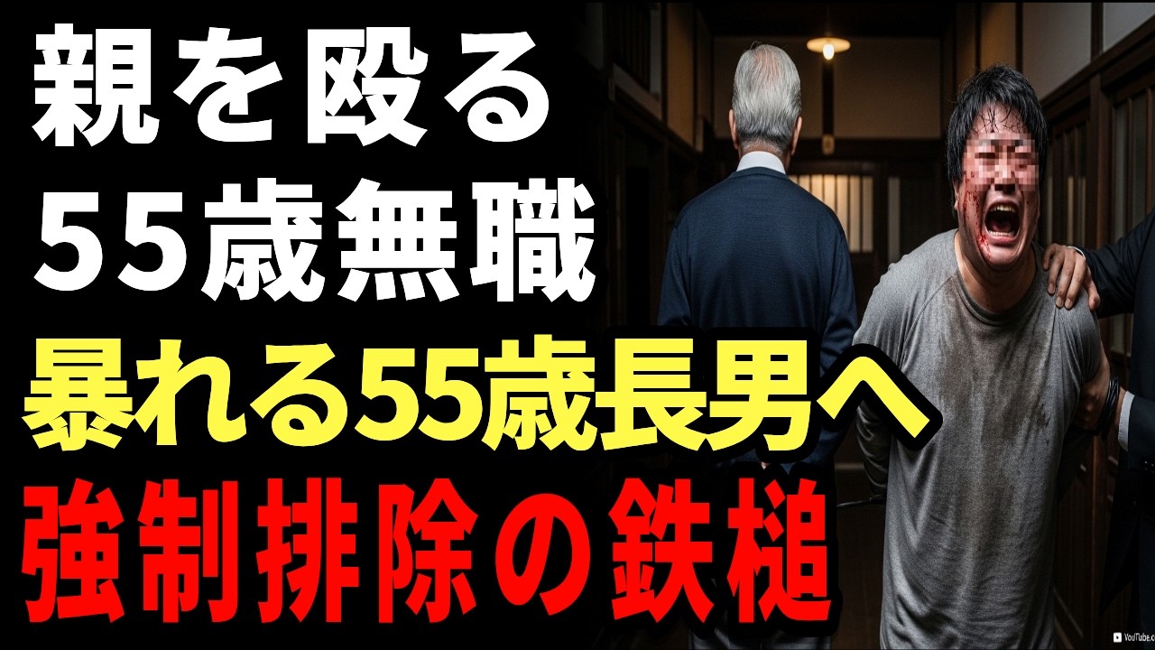 【自業自得】「親の金は俺のモノだろ！」と親を蹴る55歳無職。私「今日でお別れだ」→黒服の男5人が踏み込み、息子が絶叫した理由