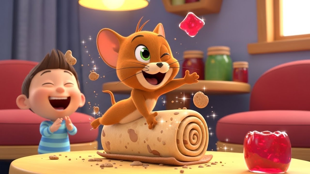 Tom and Jerry Jumped in the Jelly Jar 🍓🐱🐭 | Funny Kids Song | Nursery Rhymes