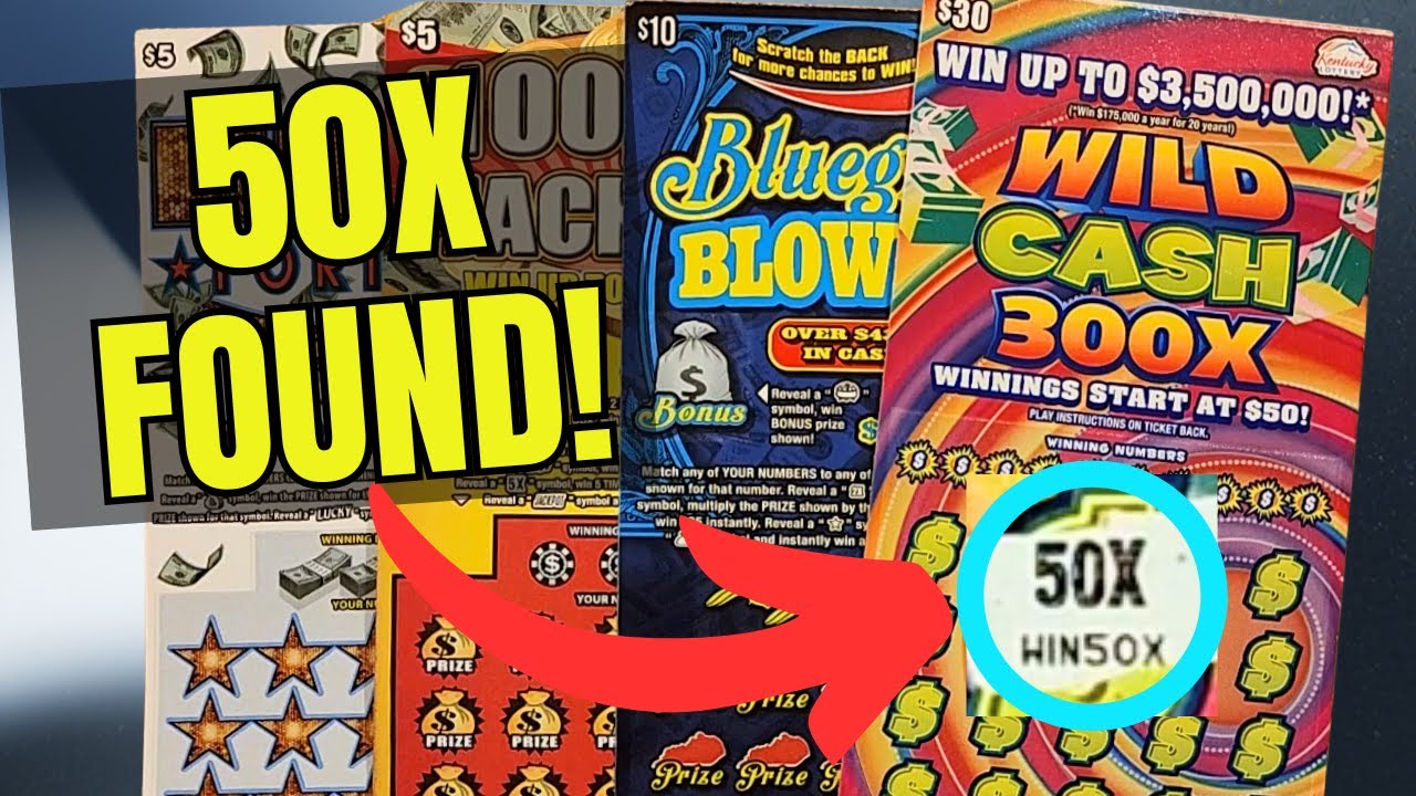 Найдено 50-кратное увеличение! 💥 Лотерейные скретч-билеты Lucky, Jackpot, Bluegrass Blowout и Wil...