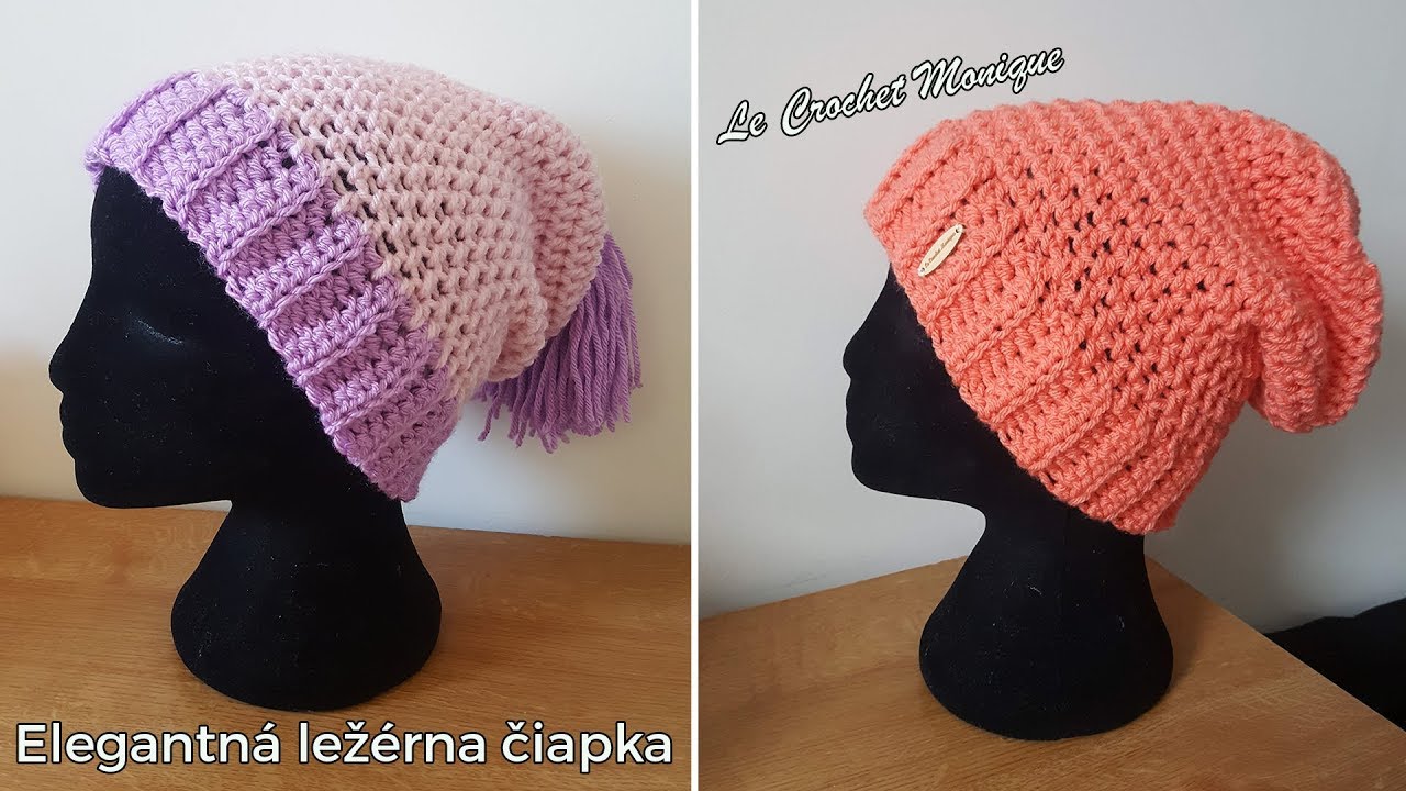 Elegantná ležérna čiapka/Elegant slouchy hat (english subtitles)