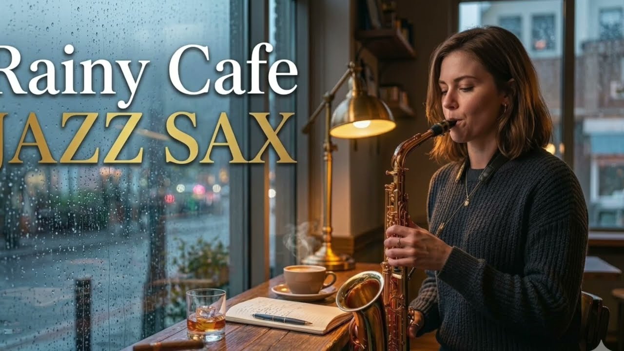 Rainy Cafe Jazz Sax ☔ Relaxing Smooth Music for Work & Study
