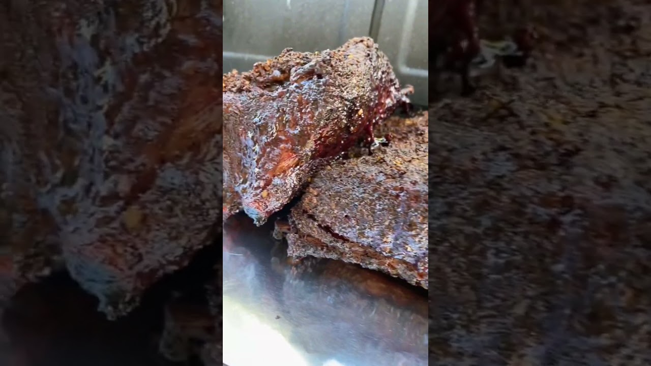 Filling the competition smoker for Easter
