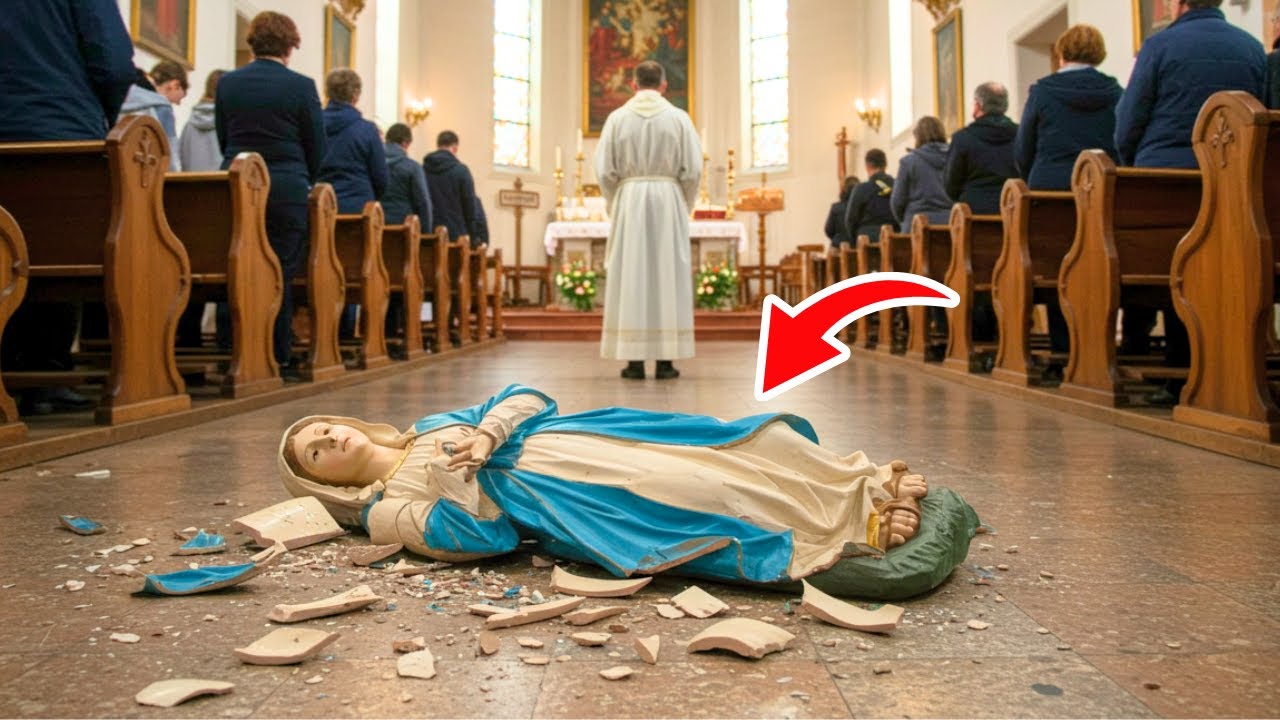 Une image de la Vierge tombe du ciel pendant la messe et laisse le prêtre sans voix
