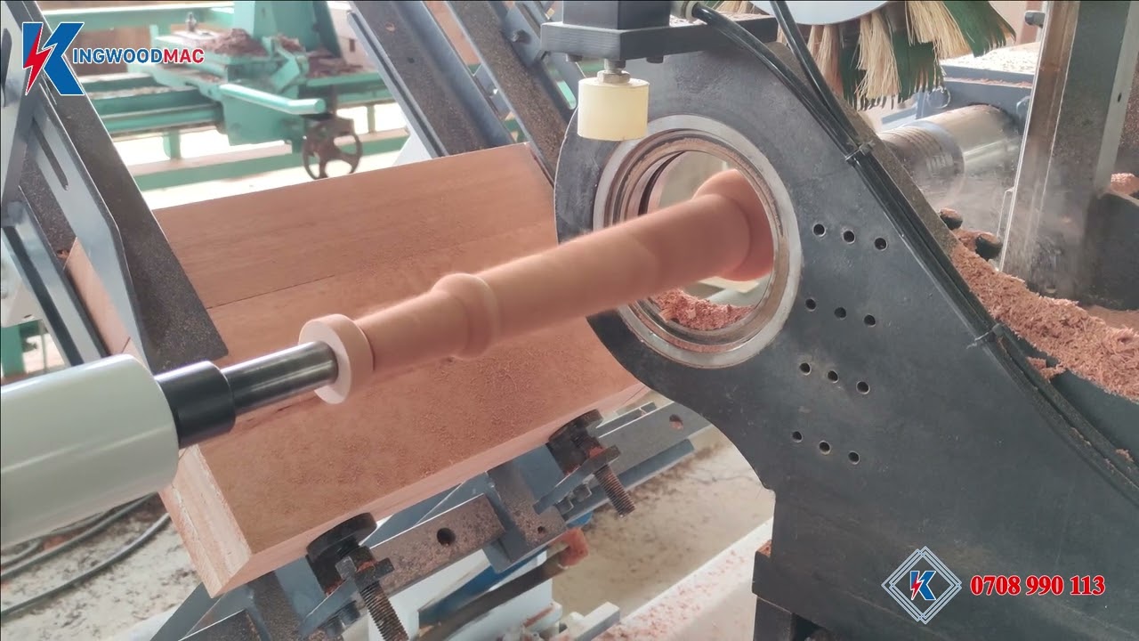 Máy tiện gỗ cnc - Máy tiện cnc tích hợp chà nhám - KW 4015DM | Máy Gỗ Kingwoodmac