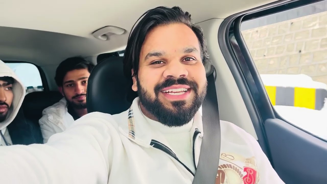 ￼ Delhi to Sonamarg by car￼ 🚗 part  2 live snowfall ￼￼