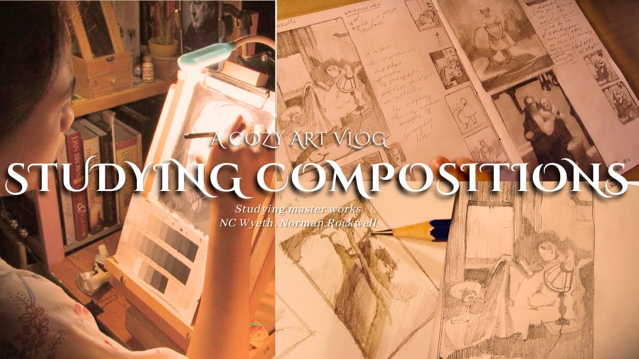 Studying the masters |A cozy Art vlog: composition master studies🍂