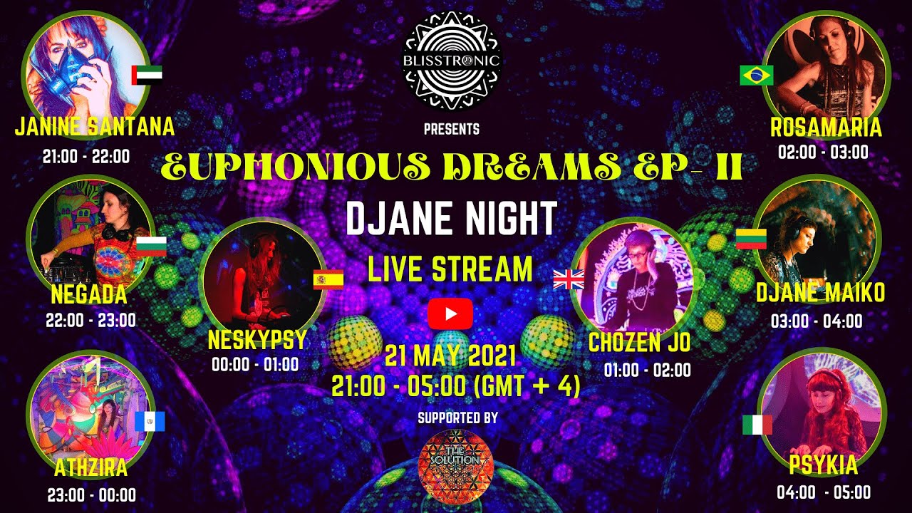 DJANE MAIKO (ALICE-D-PRODUCTION ) LIVE STREAM FOR BLISSTRONIC (#EUPHONIOUSDREAMS-EPII)FROM LITHUANIA