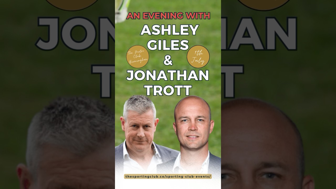 Join us for drinks, food, networking and a good chat with legends Ashley Giles and Jonathan Trott.