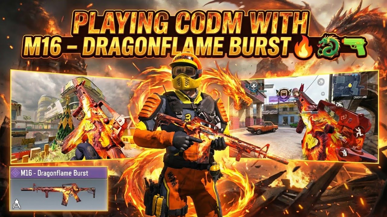 Playing CODM with M16 – Dragonflame Burst 🔥🐉🔫