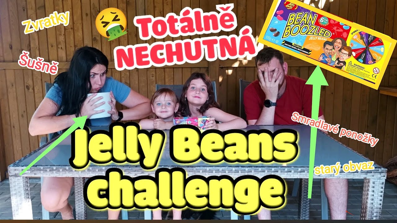 NECHUTNÁ JELLY BEANS CHALLENGE| Kdo se z nás poblil? 🤢