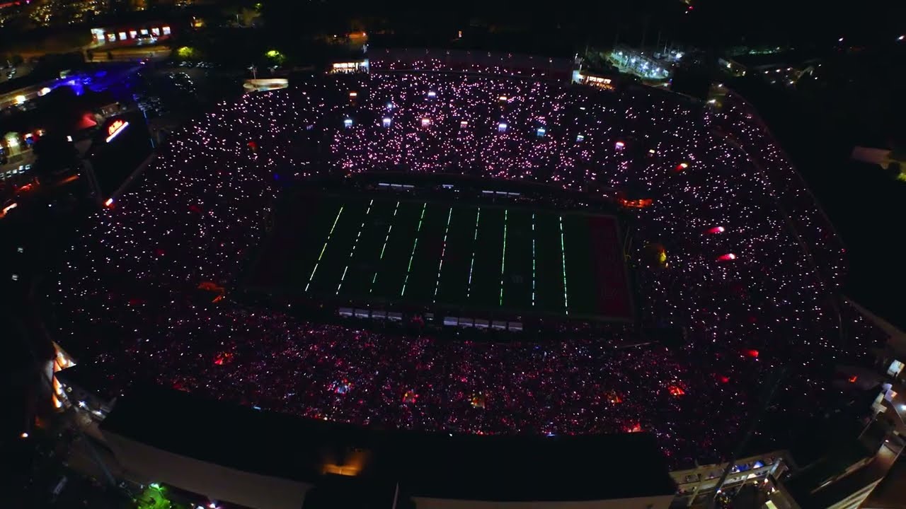2025 Ole Miss Football Laser Light Show