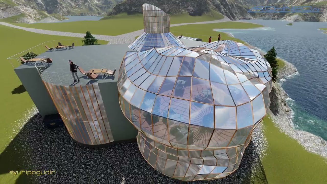 Кафе «Горная бухта» | Проект Петра Семёнова | Педагог Юрий Погудин | Archineo.ru