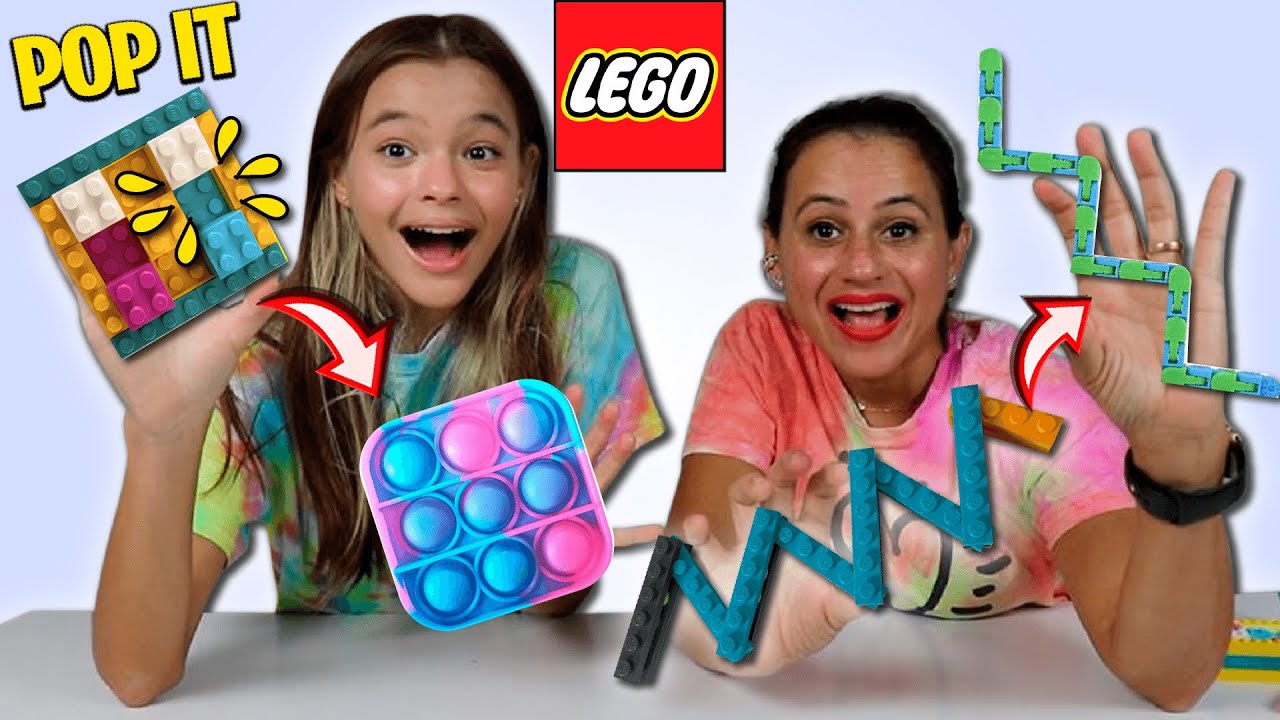 QUEM FIZER O MELHOR FIDGET TOY DE LEGO GANHA!!! Desafio de Fidget Toys!!