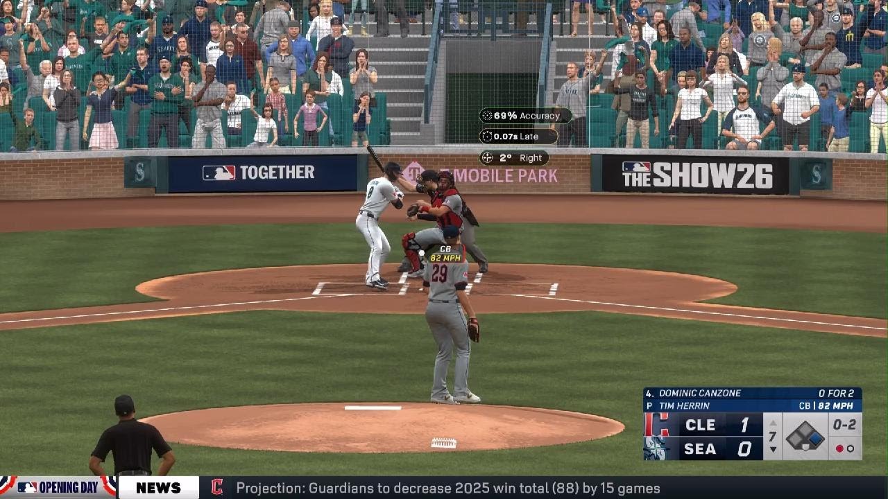 MLB The Show 26 Franchise CLE@SEA 7-9