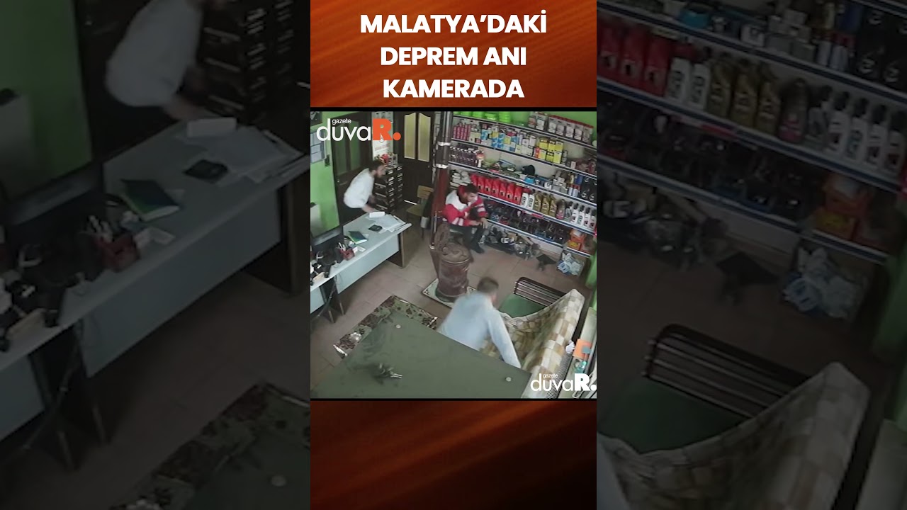 Malatya'daki deprem saniye saniye g&ouml;r&uuml;nt&uuml;lendi #shorts